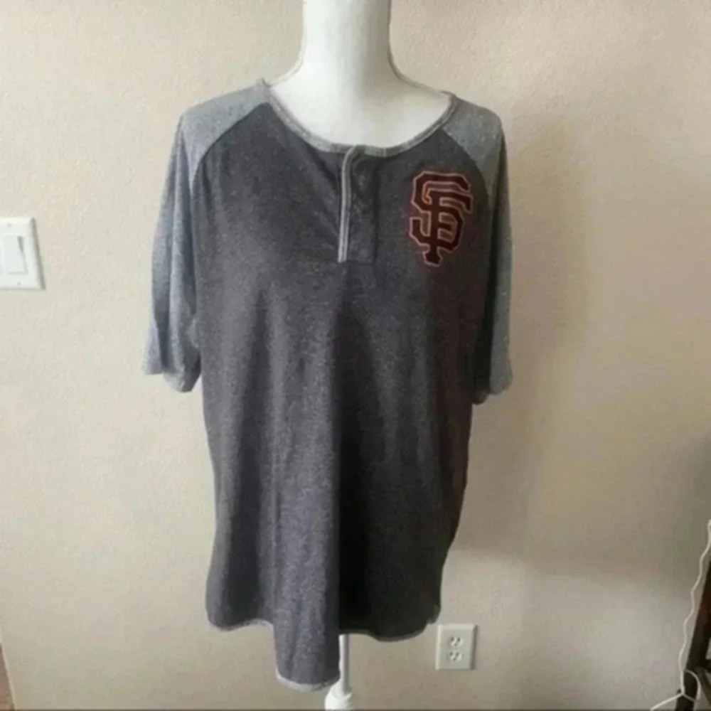 Majestic, San Francisco Giants Charcoal cotton polyester mens  T-Shirt